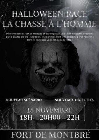 La chasse à l'homme Affiche Halloween Race La chasse à l'homme